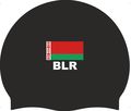 Шапочка для плавания силиконовая с флагом BLR Беларусь